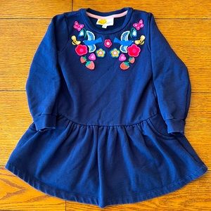 EUC! Boden Girls Size 5-6 Embroidered Sweatshirt Dress
